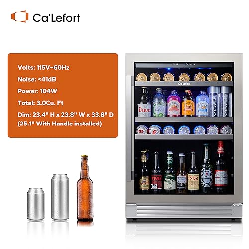 Ca'Lefort 24" Beverage Refrigerator for Home/Bar/Kitchen