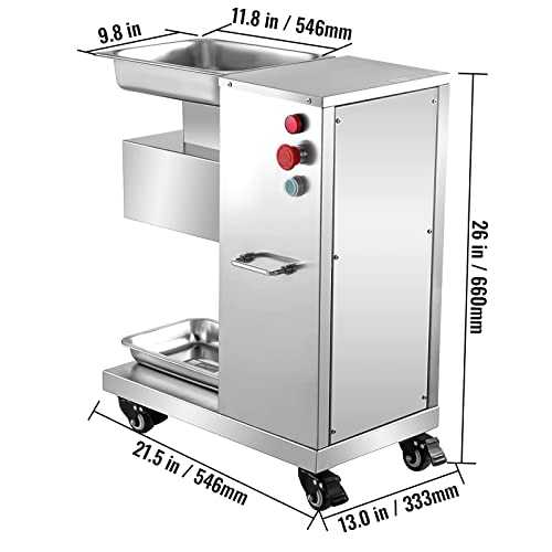 VEVOR Commercial Electric Meat Cutter 1100LB/H 750W 3mm Blade