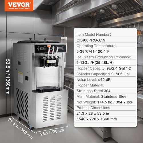 VEVOR Commercial Soft Serve Ice Cream Maker VIP