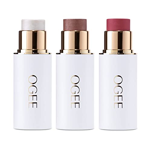 Organic Contour Trio: Bronzer, Blush, Highlighter Sticks