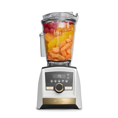 Vitamix A3500 Gold Label Smart Blender, White/Gold Accents