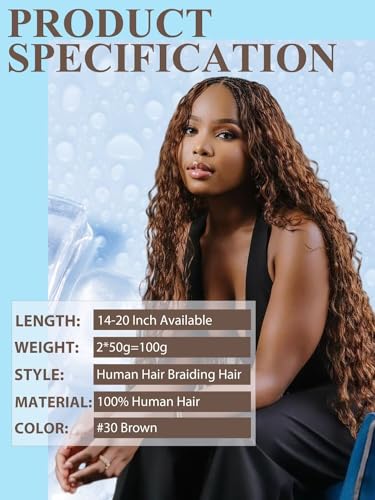 18" Brazilian Auburn Curly Hair Bundle - Water Wave