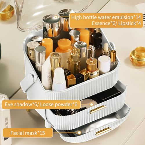 CANITORON Makeup Storage Organizer with Clear Cover
