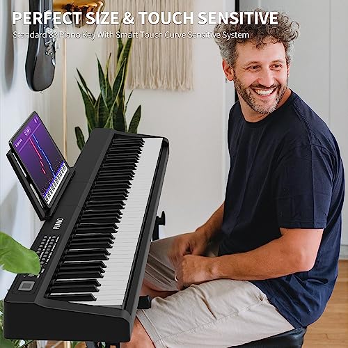 88 Key Digital Piano with Bluetooth and Sustain Pedal