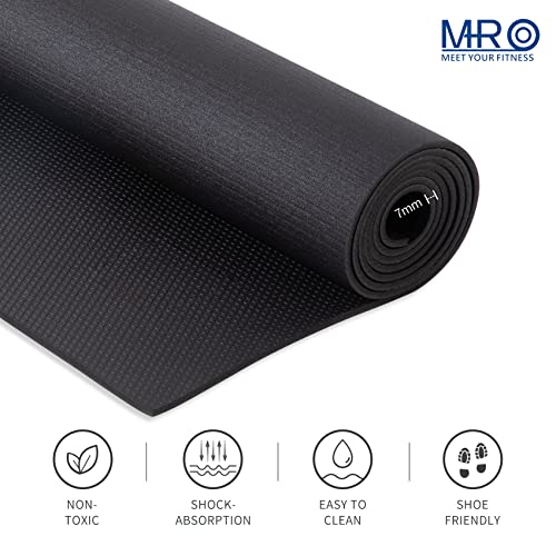 XL High-Density Exercise Mat, Non-Slip, Durable (Black)