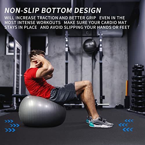 XL High-Density Exercise Mat, Non-Slip, Durable (Black)