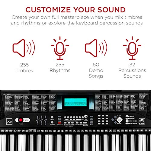 61-Key Beginners Electronic Keyboard Piano Set - VIP Package