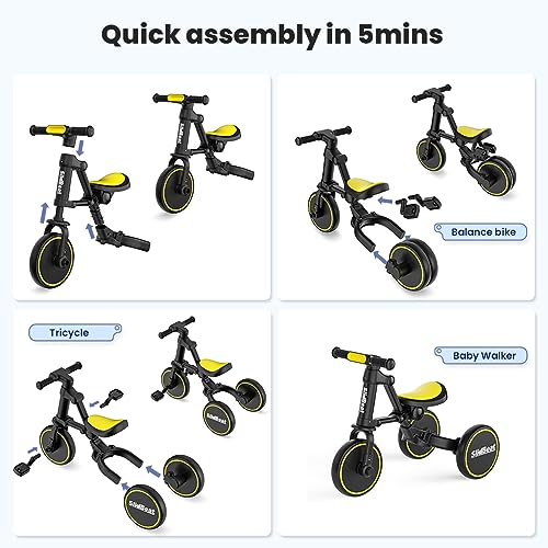SLIDBEAT Kids 3-in-1 Tricycle for 2-4 Years