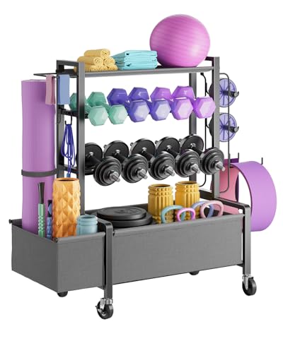 360lbs Dumbbell Rack with Storage for Home Gym