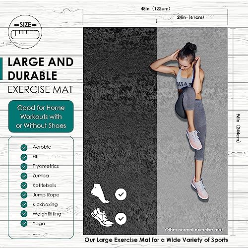 Large High-Density Exercise Mat for Home Gym Workout
