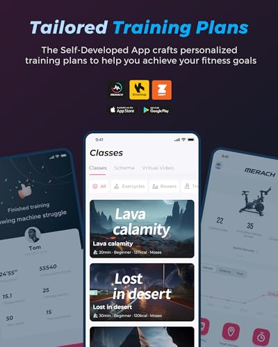 MERACH Exercise Bike with Exclusive App and LED Monitor