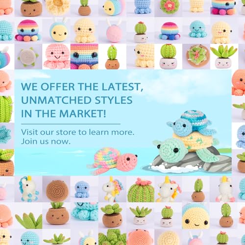 VIP Crochet Kit: Beginner's DIY Tutorial, Turtle Family