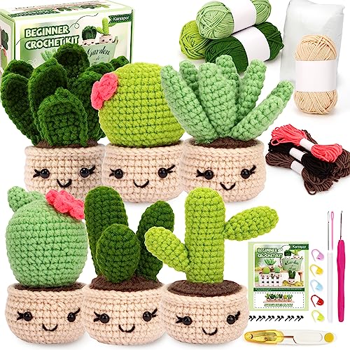 Karsspor Perfect Crochet Kit - 6 PCS Succulents