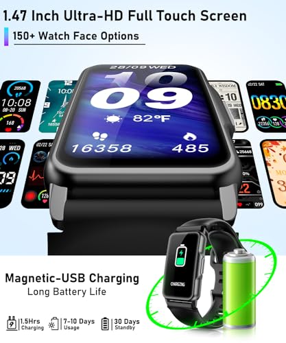 Fitness Tracker Smart Watch Heart Rate Blood Pressure Sleep Monitor IP68 Waterproof