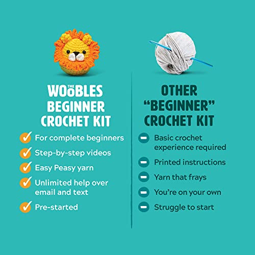Woobles Crochet Kit with Easy Peasy Yarn - Pierre