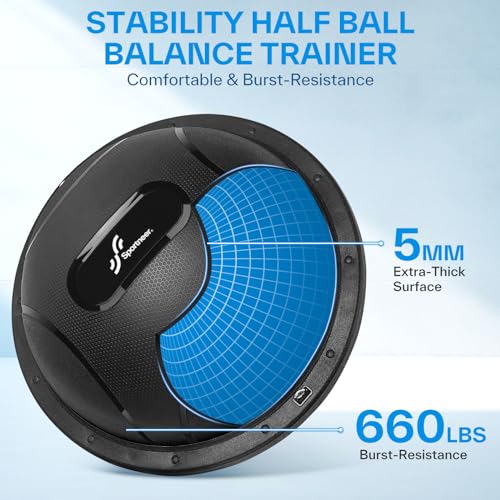Half Balance Ball with Resistance Bands - Home Gym
