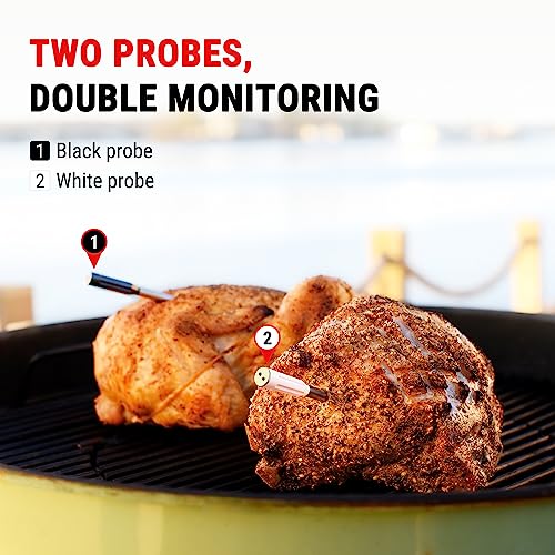Wireless Meat Thermometer with Dual Probes, 500FT Range