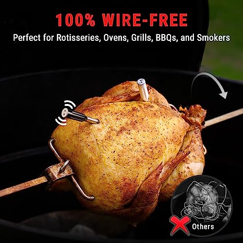 Wireless Meat Thermometer with Dual Probes, 500FT Range