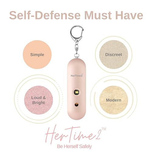 HerTime2® Women's Self Defense Keychain - Rose Gold