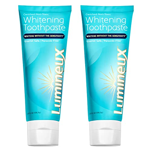 2 Pack Lumineux Teeth Whitening Toothpaste - Sensitive & Whiter Teeth - Non-Toxic, Fluoride Free