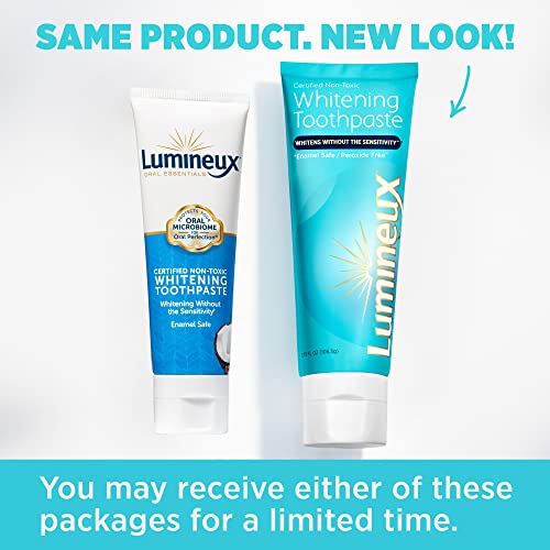 2 Pack Lumineux Teeth Whitening Toothpaste - Sensitive & Whiter Teeth - Non-Toxic, Fluoride Free