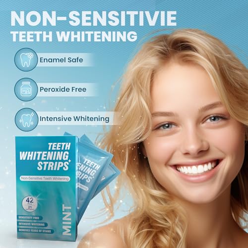 Sensitive Teeth Whitening Strips - Non-Slip, Fast Results