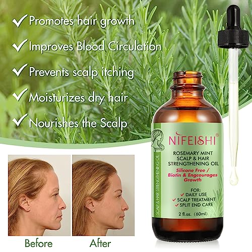 Organic Rosemary Hair Growth Oil - Strengthening & Revitalizing