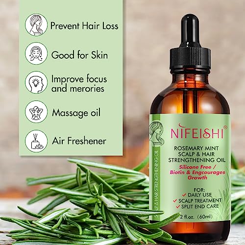 Organic Rosemary Hair Growth Oil - Strengthening & Revitalizing