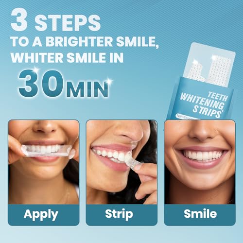 Sensitive Teeth Whitening Strips - Non-Slip, Fast Results