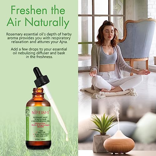 Organic Rosemary Hair Growth Oil - Strengthening & Revitalizing