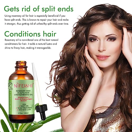 Organic Rosemary Hair Growth Oil - Strengthening & Revitalizing