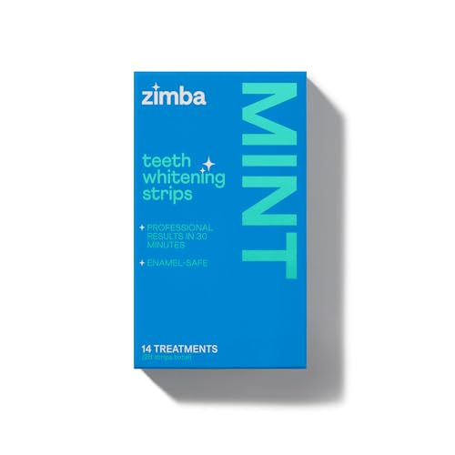 Zimba Teeth Whitening Strips - Enamel Safe, Mint