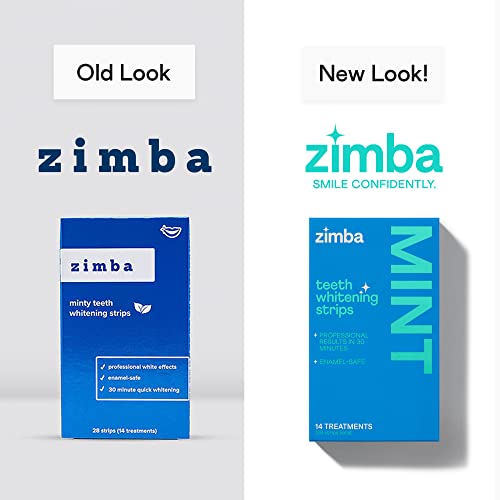 Zimba Teeth Whitening Strips - Enamel Safe, Mint