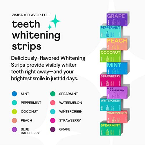 Zimba Teeth Whitening Strips - Enamel Safe, Mint