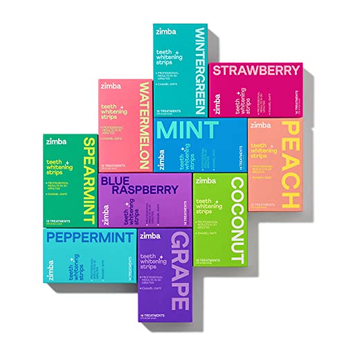 Zimba Teeth Whitening Strips - Enamel Safe, Mint
