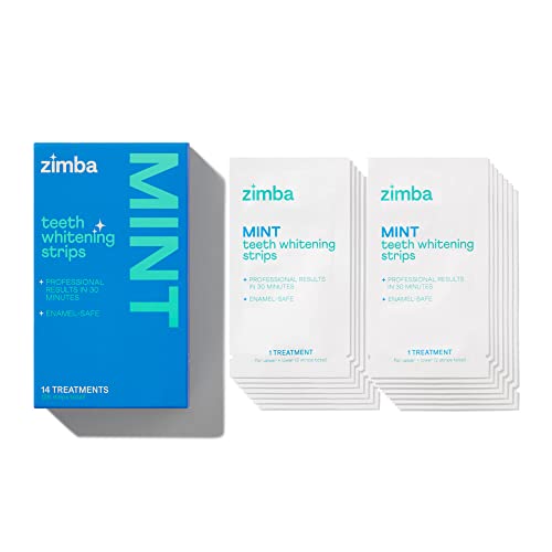 Zimba Teeth Whitening Strips - Enamel Safe, Mint