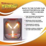 Ukonic Back to the Future Flux Capacitor Replica 6-Inch USB Mood Light, Nightstand Table Lamp with LED Light for Bedroom, Desk, Living Room, Home Decor Room Essentials, '80s Toys, Gifts & Collectibles