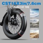 Electric Bike Adults 750W 48V 20AH Brushess Motor 16''E Bike 28Mph Folding Ebike