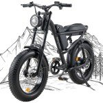 1500W Moped Style Ebike Full Suspension, 20 Inch Fat Tire Electric bike, Max 28MPH & 37-150 Miles Electric Motorcycle, 750WH/1500WH Battery, All-Terrain E Bike for Mountains, Snow, Sand, Road
