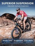 MULTIJOY Electric Bike for Adults,Upgraded 48V 20Ah Removable Battery,Peak 1000W Powerful Motor,70Mi Long Range,26"x4" Fat Tire,UL Certified 7-Speed(Gunmetal)