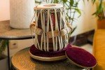MAHARAJA Concert Tabla Drum Set, 4½ Kg Copper Bayan, Designer, Finest Dayan with Padded Bag, Hammer, Cushions & Cover - Tabla Set Tabla Drums Tablas Indian Musical Instruments (PDI-69)