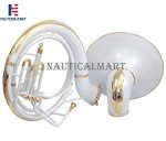 Brass Sousaphone Bb Big Bell Tubas White Brass Made King Size Tuba Mouth Piece with Carry Bag 25" Handmade Musical Instrument Gift