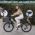 VARUN 26" Electric Bike for Adults 500W Electric Bicycle mit 7-Speed City Ebike