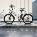 VARUN 26" Electric Bike for Adults 500W Electric Bicycle mit 7-Speed City Ebike