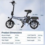 AOVOPRO 14" 500W Folding Electric Bike Bicycle EB60/EB60PRO Ebike 10.5AH/15.6AH