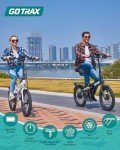 Gotrax R1 20" Folding Electric Bike with 40 Miles (Pedal-assist1) by 48V Battery, 20Mph Power by 350W, Weighs Only 45lbs, LCD Display & 5 Pedal-Assist Levels, Suitable for Leisure Riding&Commuting WHI