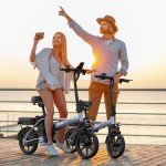 AOVOPRO 14" 500W Folding Electric Bike Bicycle EB60/EB60PRO Ebike 10.5AH/15.6AH