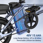 AOVOPRO 14" 500W Folding Electric Bike Bicycle EB60/EB60PRO Ebike 10.5AH/15.6AH