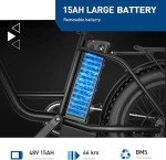 Hiboy EX6 Electric Bike for Adults with 960W Peak Motor, 25mph Max Speed, 720WH Removable Battery Ebike, 20" Electric Bicycle with Shimano 7 Speed and Front Suspension