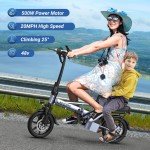 AOVOPRO 14" 500W Folding Electric Bike Bicycle EB60/EB60PRO Ebike 10.5AH/15.6AH